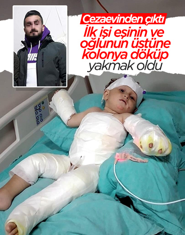 İzmir'de yaşayan genç kadın ve oğlu, cezaevinden çıkan eşi tarafından yakıldı