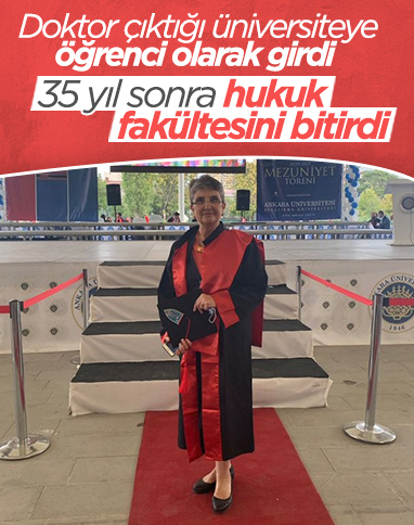 Ankara'dan mezun olan doktor, aynı üniversitenin hukuk fakültesini bitirdi