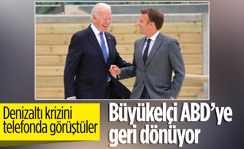 Emmanuel Macron ve Joe Biden, denizaltı krizini telefonda görüştü