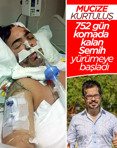 Antalya'da 752 gün komada kalan Semih, hayata tutundu