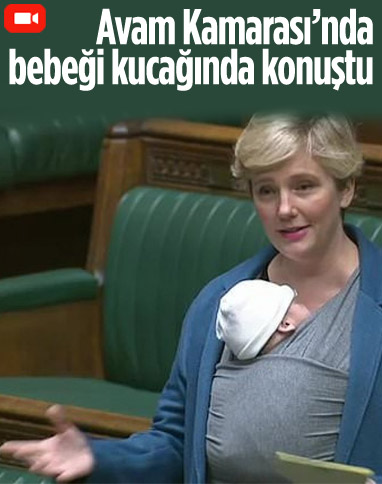 İngiliz milletvekili Creasy, koynunda bebeğiyle mecliste destek istedi