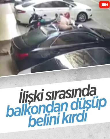 Çin'de ilişki esnasında balkondan düşen kadın
