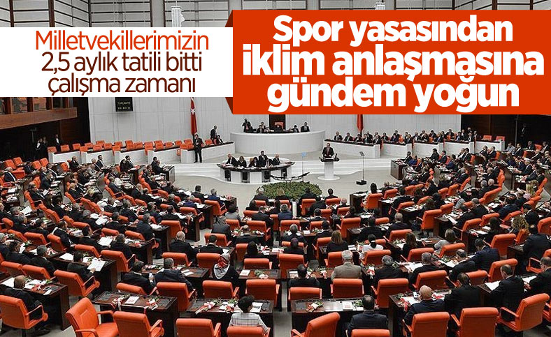 Meclis'in kapıları 1 Ekim'de açılıyor