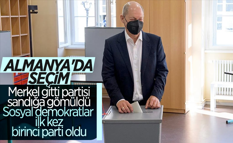 Almanya'daki seçimde Sosyal Demokrat Parti oyların yüzde 25,8'ini aldı