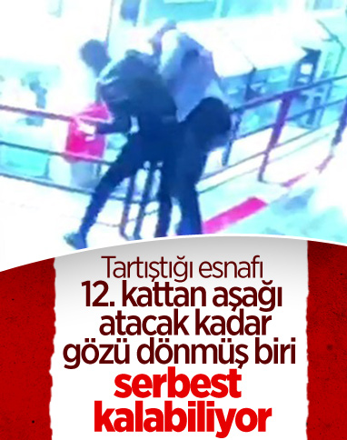 Şişli'de tartıştığı esnafı 12'nci kattan atan şahıs serbest bırakıldı