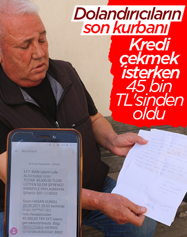 Tekirdağ'da kredi çeken adam dolandırıldı