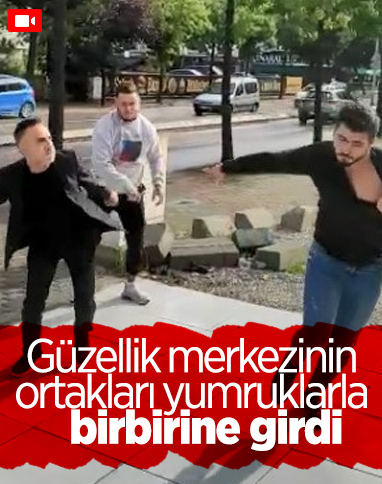 Kocaeli'deki güzellik merkezi ortakları, yumruklarla birbirini darbetti