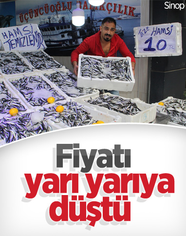 Sinop'ta hamsinin kilosu 10 liraya düştü