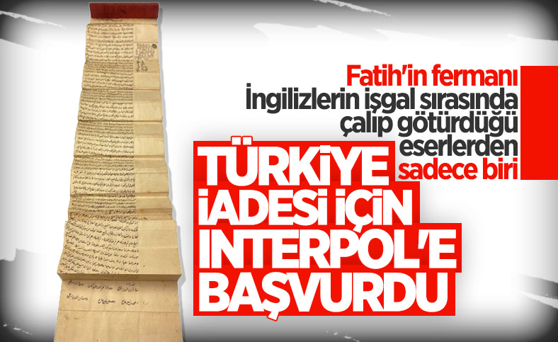 Türkiye, Fatih tuğralı 'vakfiye' için Interpol'e başvurdu