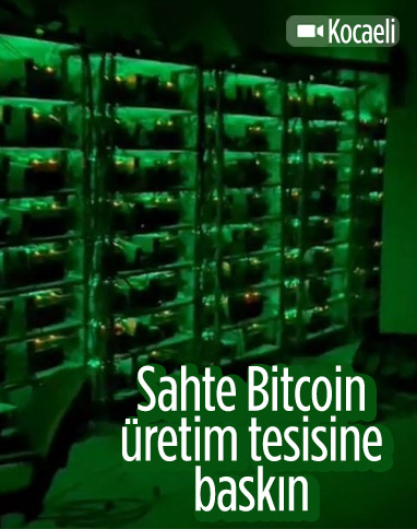 Kocaeli'deki sahte Bitcoin üretim tesisine baskın düzenlendi