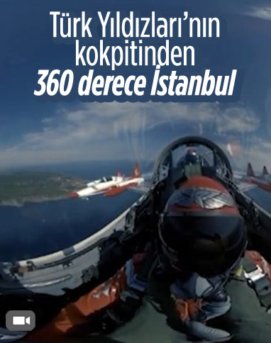Türk Yıldızları'nın kokpitinden 360 derece