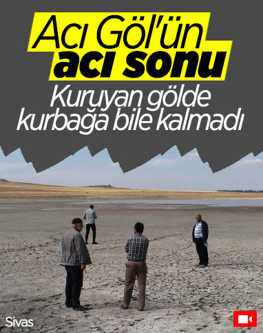 Sivas’ta, tamamen kuruyan Acı Göl'de kurbağa bile kalmadı