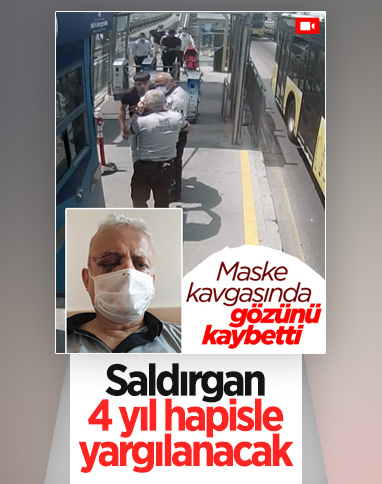 Avcılar'da metrobüste maske kavgasında kör eden şahsa 4 yıl hapis istendi