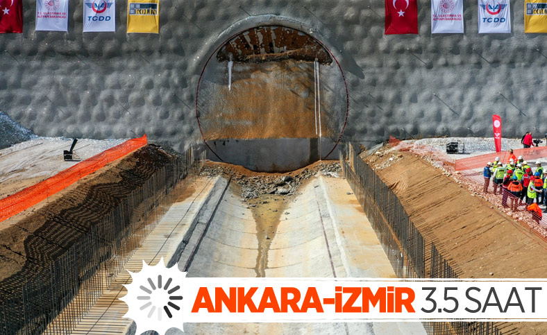 Ankara-İzmir YHT projesindeki Türkiye'nin en geniş TBM tünelinde ışık göründü