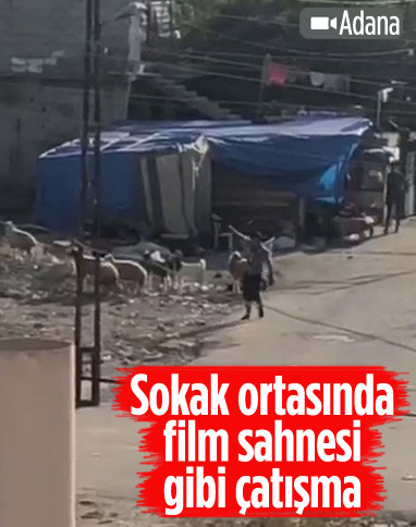 Adana’da iki grup arasında silahlı çatışma anları