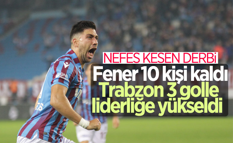 Trabzonspor, Fenerbahçe'yi 3 golle geçti