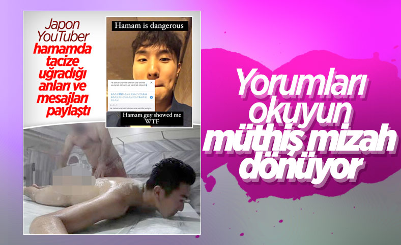 Hamama giden Japon YouTuber'a taciz