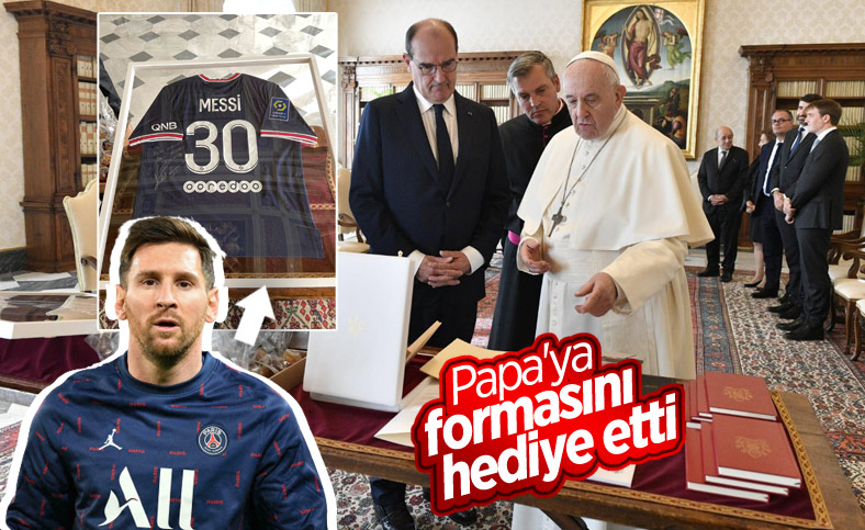Lionel Messi imzalı formasını Papa Francis'e gönderdi