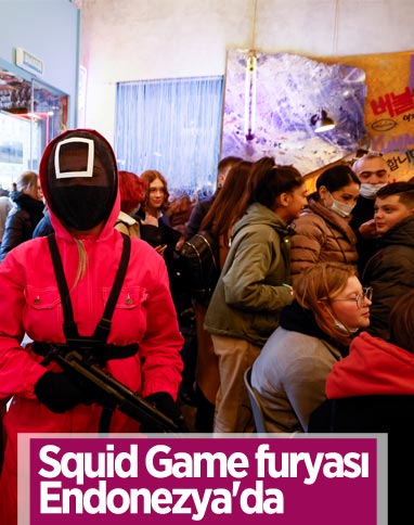 Endonezya'da bir kafe konseptini Squid Game çevirdi