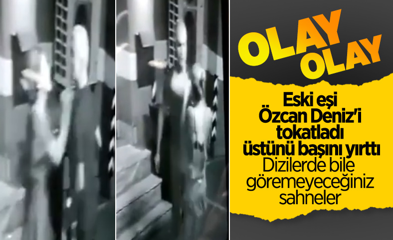 Feyza Aktan'ın Özcan Deniz'i dövdüğü anlar ortaya çıktı