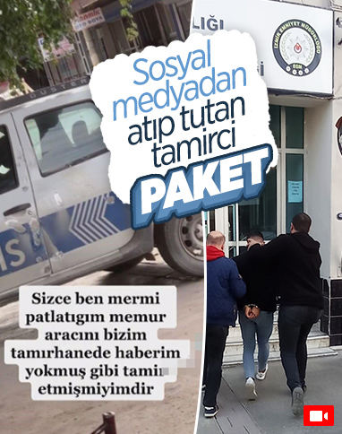 İzmir'de polis aracıyla video çeken şüpheliye gözaltı