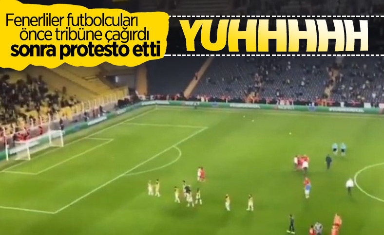 Fenerbahçe tribünlerinden futbolculara önce alkış sonra protesto