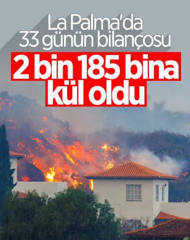 La Palma Adası'nda 2 bin 185 bina küle döndü