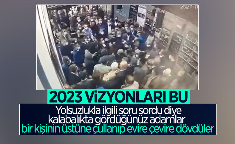 Mansur Yavaş'ın korumalarının Beyaz TV muhabirine saldırdığı anlar