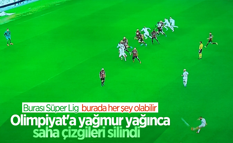 Atatürk Olimpiyat Stadı'nda saha çizgileri silindi