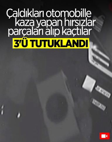 Adana’da çaldıkları otomobille kaza yapınca parçalarını söküp aldılar