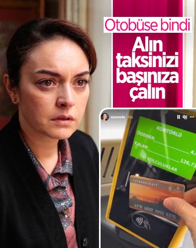 Ezgi Mola, otobüse bindi