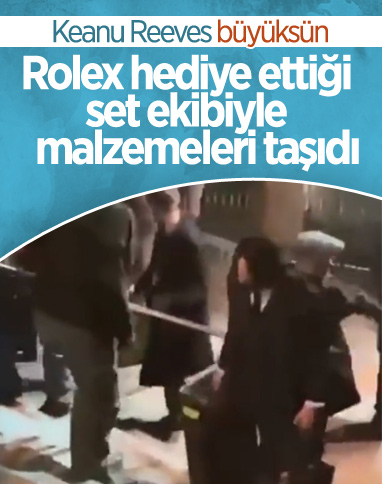 Keanu Reeves, prodüksiyon ekibine yardım etti