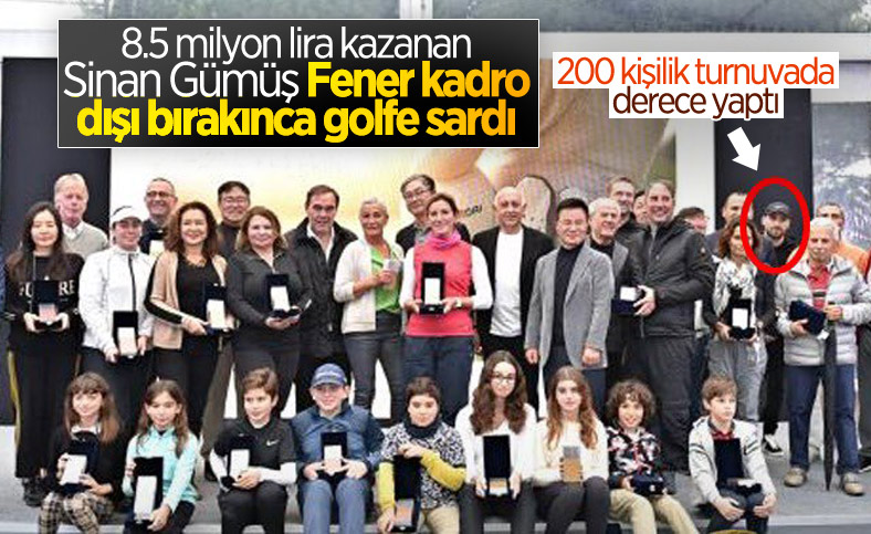 Sinan Gümüş golf turnuvasında ödül aldı