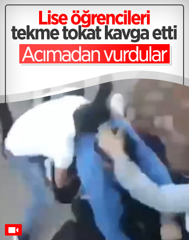 Antalya’da, lise öğrencileri arasındaki kavga kamerada