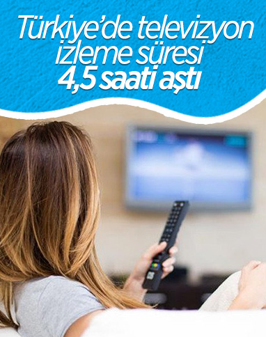 Türkiye’de televizyon izleme süresi 4,5 saati aştı