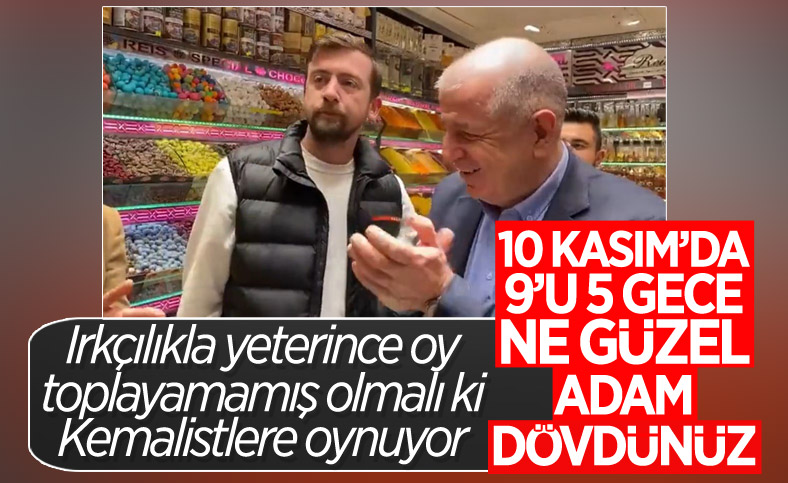 Ümit Özdağ, 10 Kasım'da Kapalıçarşı'da bir adamı darbeden kişiyi tebrik etti