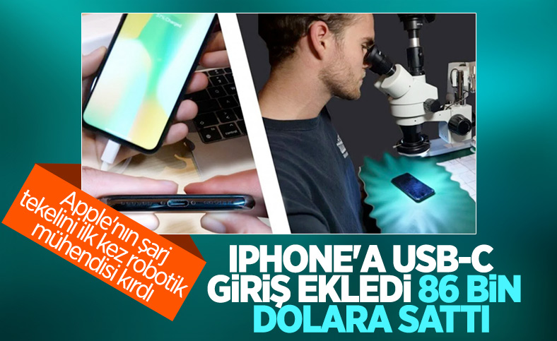 USB-C şarj girişli iPhone, 860 bin TL'ye satıldı