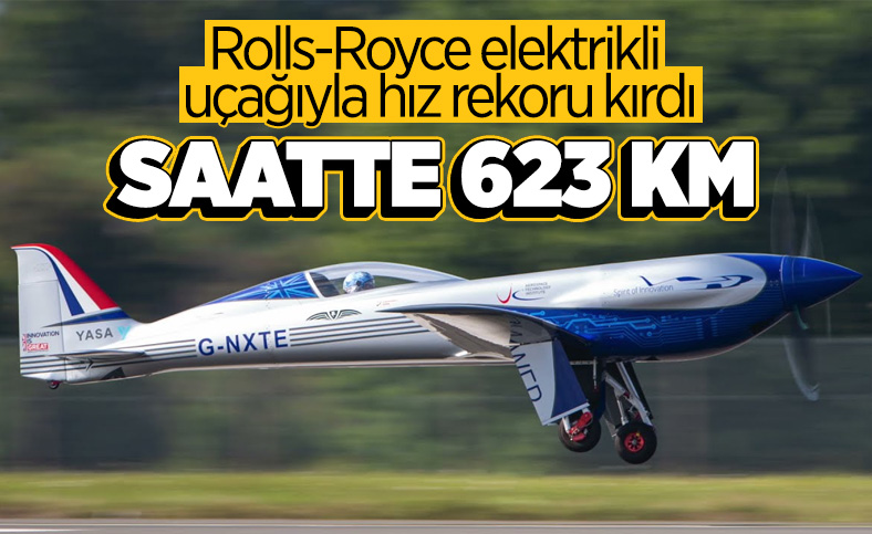 Rolls-Royce'un elektrikli uçağı hız rekoru kırdı