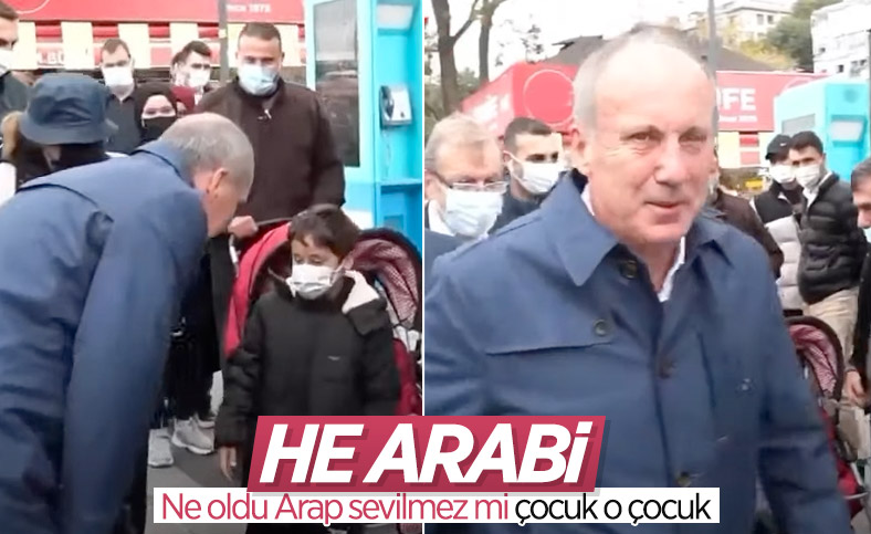 Muharrem İnce, tanışmak istediği çocuk Arap çıkınca yoluna devam etti