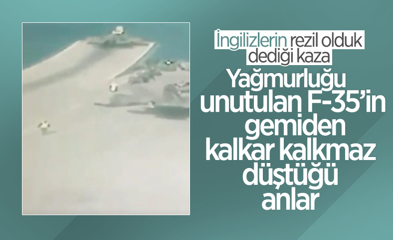 Akdeniz'de İngiliz F-35 uçağının düşme anı görüntülendi