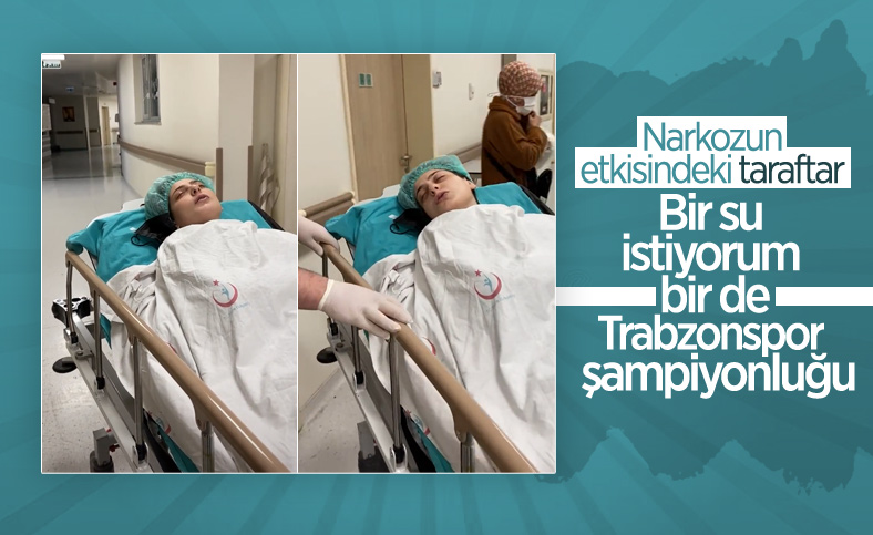 Narkozun etkisindeki Trabzonspor taraftarının gülümseten anı