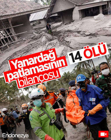 Endonezya'da yanardağ patlaması, ardında enkaz bıraktı