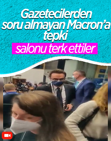 Soru almayan Macron ve AP Başkanı Metsola'ya gazetecilerden tepki