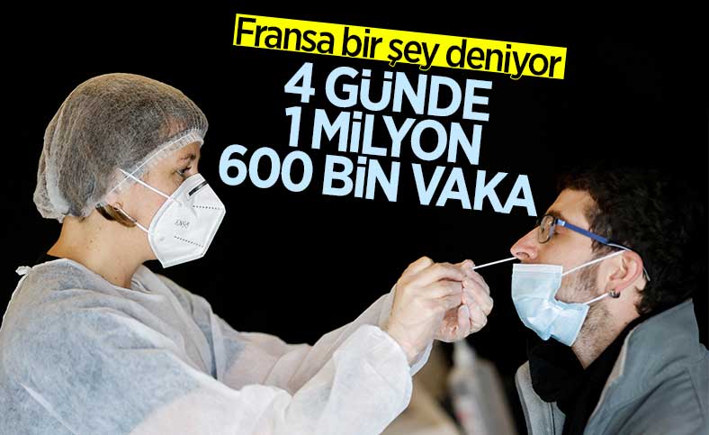 Fransa'da günlük vaka sayısı son 4 gündür 400 bini geçti