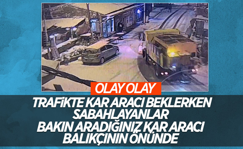 Ekrem İmamoğlu'nun gittiği balıkçının önünde kar aracı görüldü