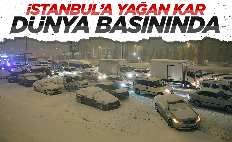 İstanbul'da kar yağışı dünya basınında