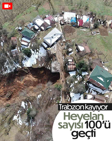Trabzon'daki heyelanların sayısı 100'ü geçti