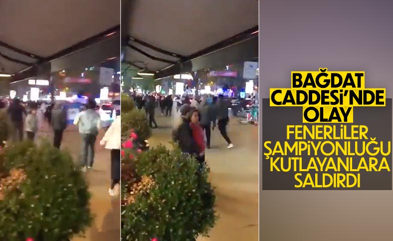 Fenerliler Bağdat Caddesi'nde Trabzonsporluları kovaladı