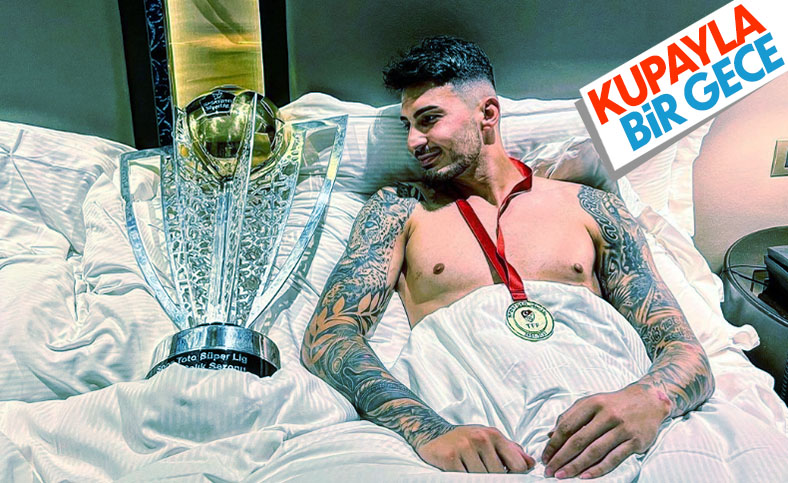 Uğurcan Çakır şampiyonluk kupasıyla uyudu