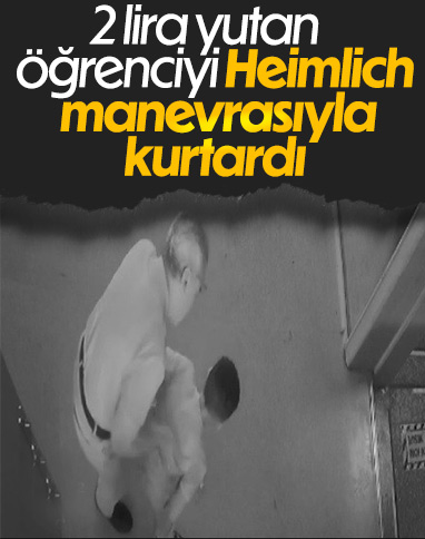 Bursa'da bozuk para yutan öğrenciyi Heimlich manevrası ile kurtardı
